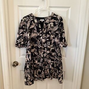 Black Floral Landry Kate Dress